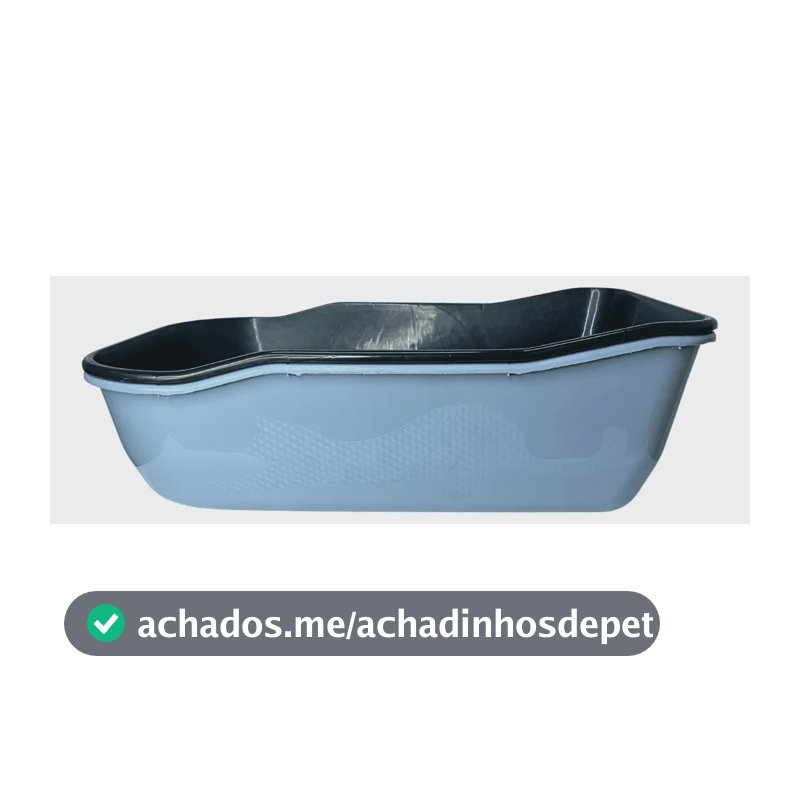 Caixa Areia Furbox Banheiro Gatos Alta Funda Grande Bandeja Cor Azul-celeste