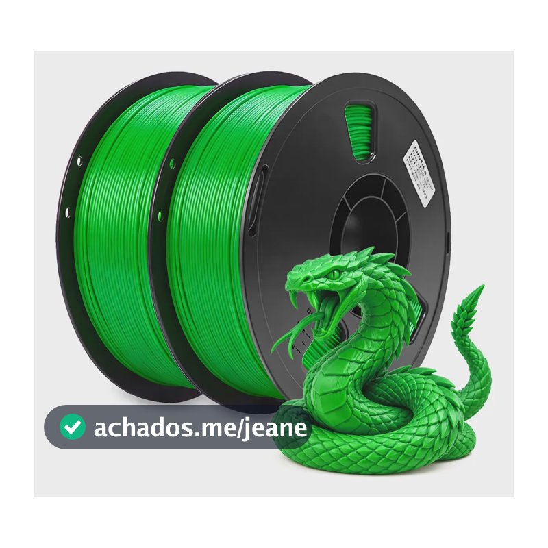 Filamento De Impressora 3d Pla 1,75mm 2kg Impressão Cor Lisa Verde