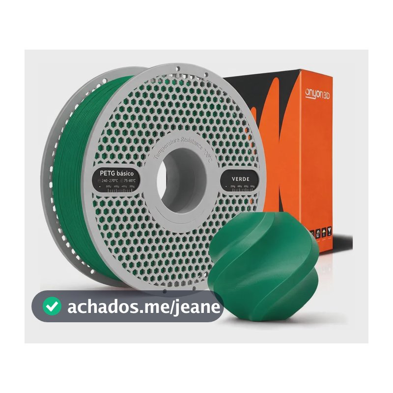 Filamento Impressão 3d 1,75mm 1kg Onyon3d Petg Removível Verde