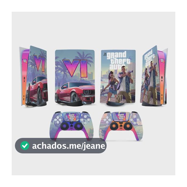 Skin Para Ps5 Adesivo Gta Vi 6 B Premium