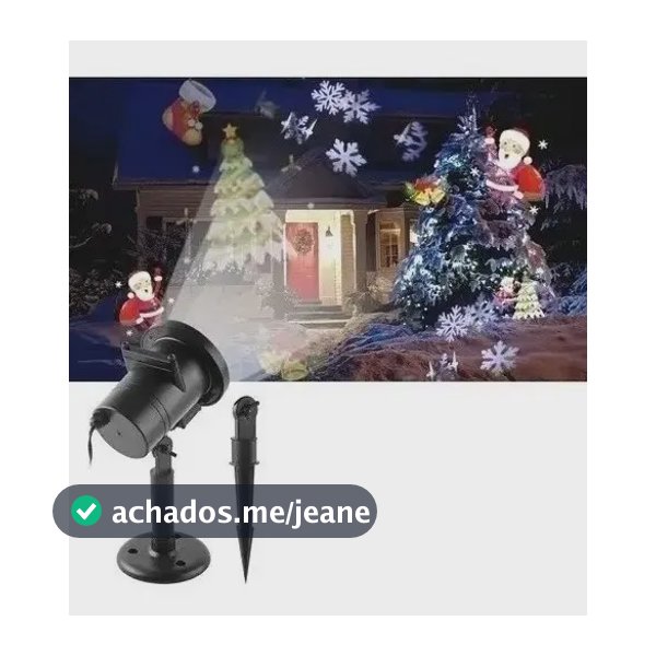 Espeto Projetor De Natal Laser Jardim Casa Desenhos Natalino 127/220v Preto Rgbw