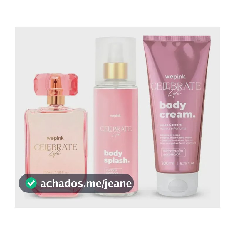 Kit Celebrate Life Perfume + Body Splash + Body Cream Wepink