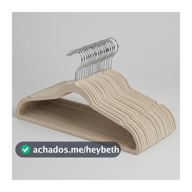 30 Cabides Veludo Antiderrapante Adulto Bege, Cinza Ou Preto