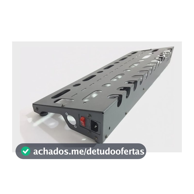 Pedalboard 60x20cm+elétrica Completa Pulse Ramp Preto