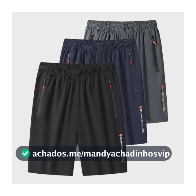 Kit 3 Bermudas Dry Fit De Alto Padrão Para Academia