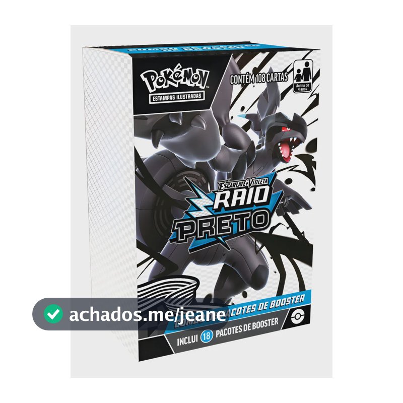 Pokémon Escarlate e Violeta Copag Raio Preto com 108 Cartas