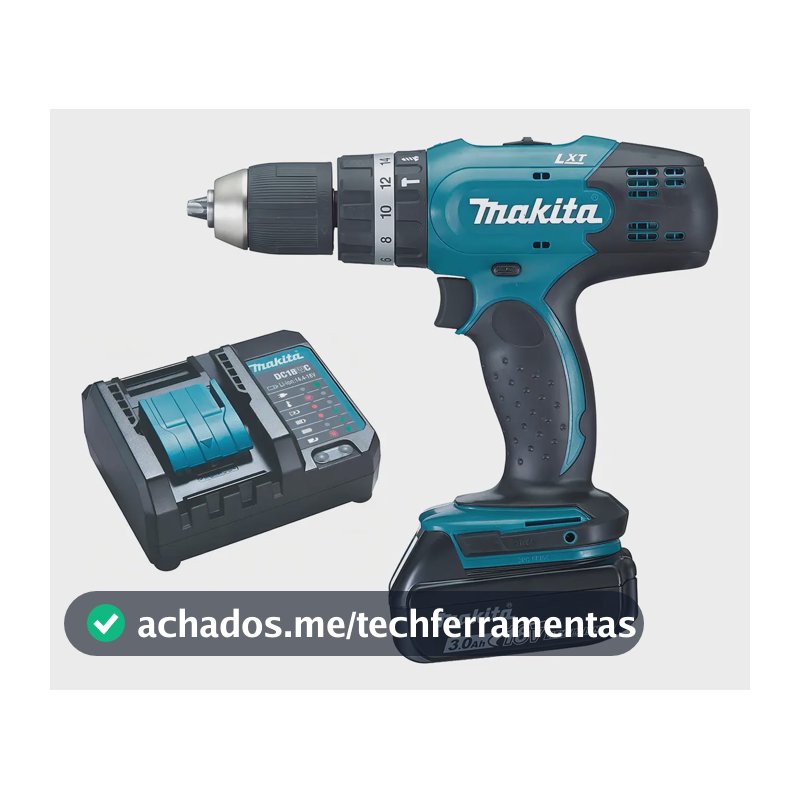 Parafusadeira Furadeira Impacto À Bateria Dhp453 Makita Cor Azul-turquesa