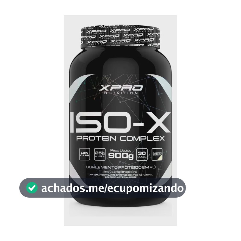 Whey Protein Isolado XPro Nutrition Iso-X Baunilha 900g Alta Pureza