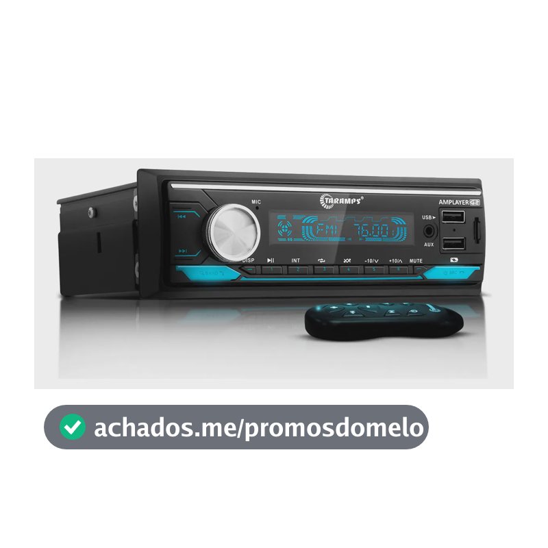 Player Automotivo Taramps AMPLAYER G2 com Bluetooth e 400W RMS
