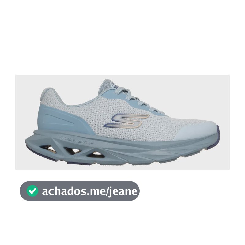 Tênis Feminino Glide Step Vortex Skechers Azul Claro Liso 37 Br