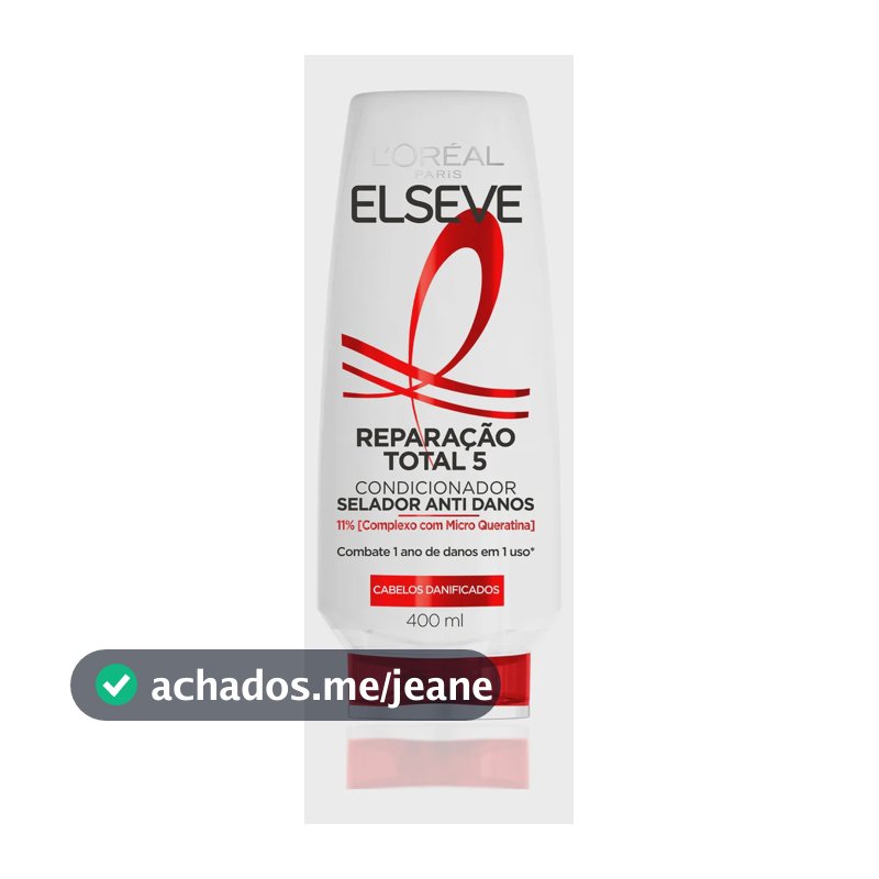 L'Oréal Paris Elseve Condicionador Restaurador Reparação Total 5+, Complexo Reparador com Micro Queratina, 400ml
