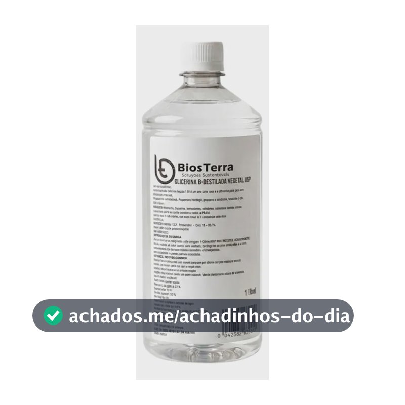 Glicerina Usp Vegetal Usp Uso Alimentício - 1 Litro