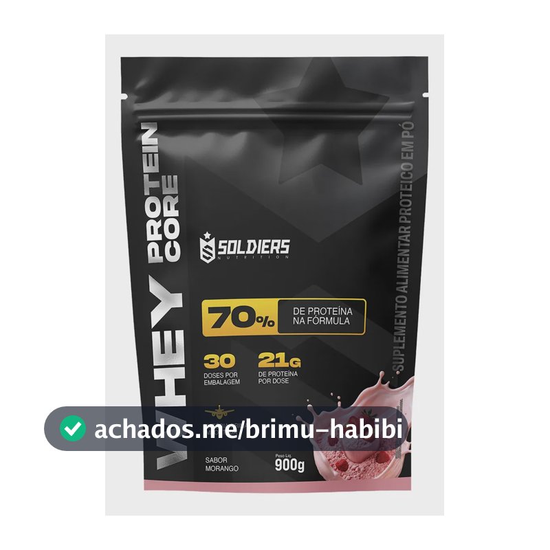 Whey protein Soldiers Nutrition em pó sabor Morango x 900g