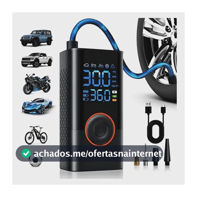 Mini Compressor Ar Calibrador Encher Pneu Portátil Digital