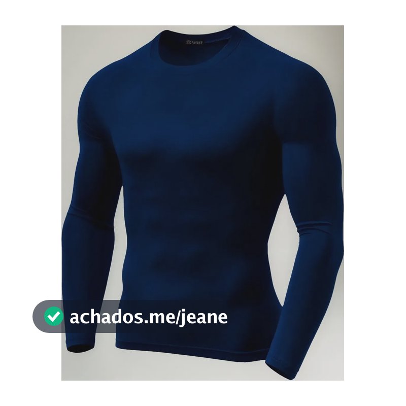 Camiseta Térmica Segunda Pele Proteção Uv 50+ Thermo Premium Azul-marinho M