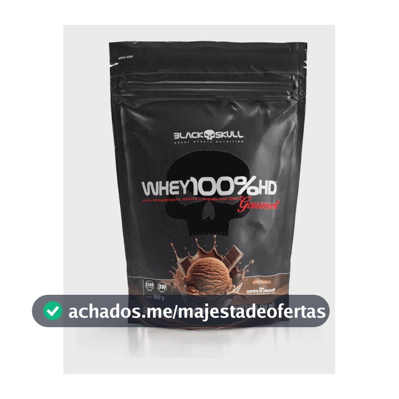 Whey 100%hd Gourmet 900g Refil Black Skull Sabor Chocolate