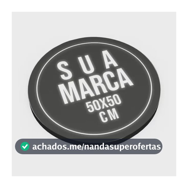 Luminoso Personalizado Redondo -sua Marca 50x50cm