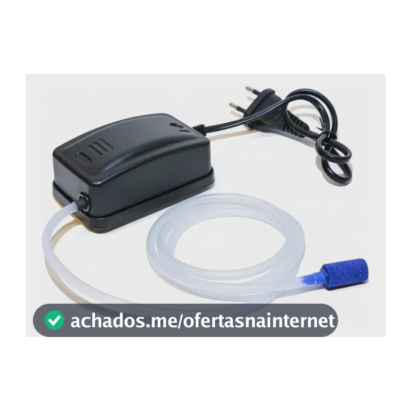 Compressor De Ar Aquário Silencioso Kit Mangueira Pedra 110v