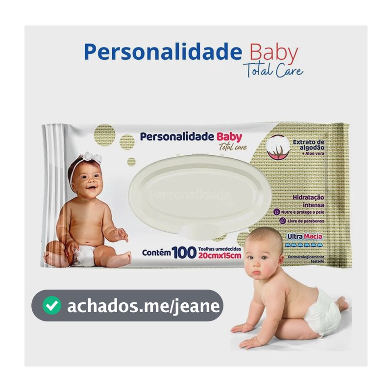 Toalha Umedecida Total Care 100 Folhas Personalidade Baby