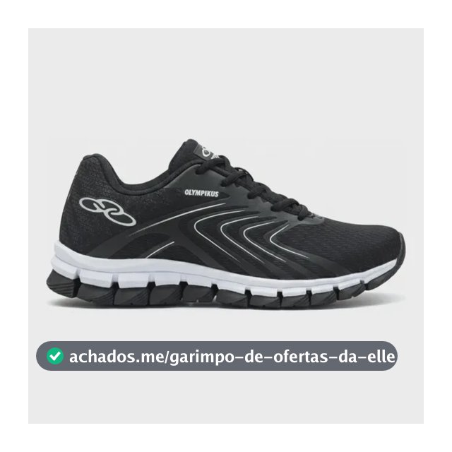Tenis Masculino Esportivo Olimp Academia Caminhada Confort Preto/branco 40 Br