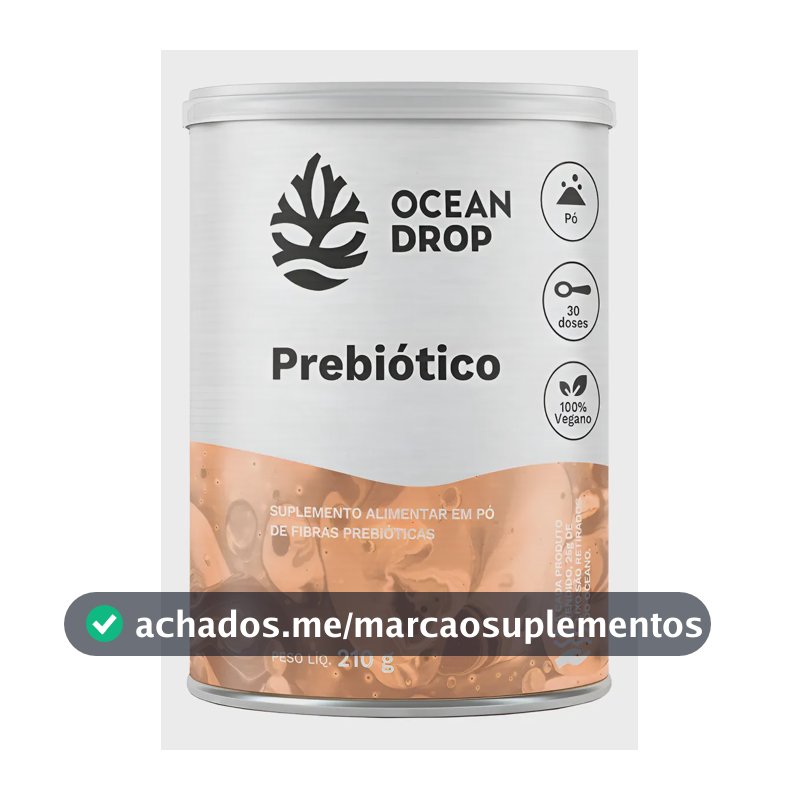 Prebiótico Ocean Drop Fibras Prebióticas Ágar Ágar Vegano Prebiotico 210g