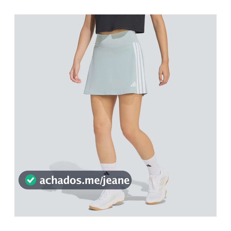 Short Saia adidas Essentials 3 Stripes Workout Feminino Verd Verde - M