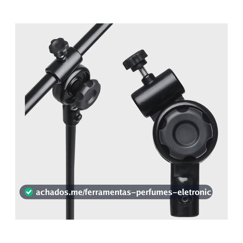 Braço Girafa Tripé Aj Som Acessórios Musicais Alumínio Preto