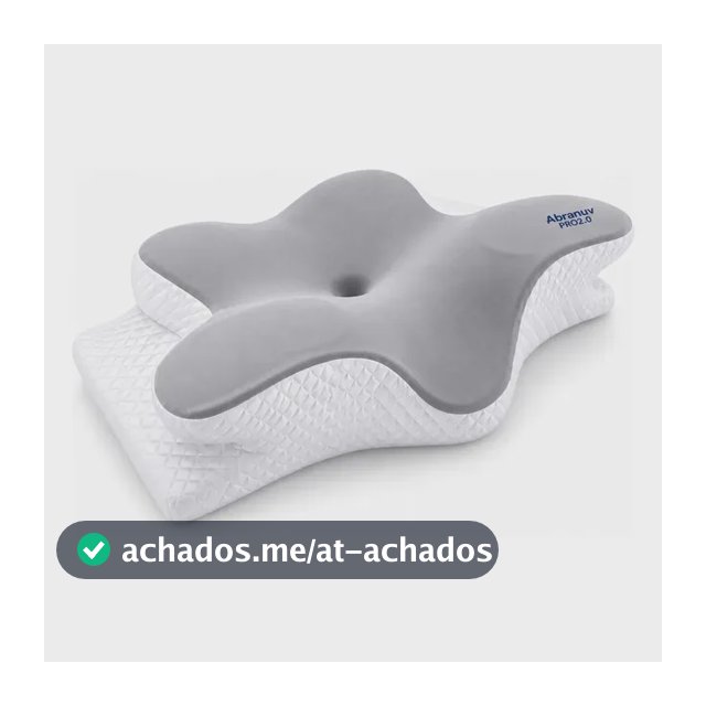 Travesseiro Cervical Ergonômico em Espuma Viscoelástica para Dormir S-5431 VT Abranuv