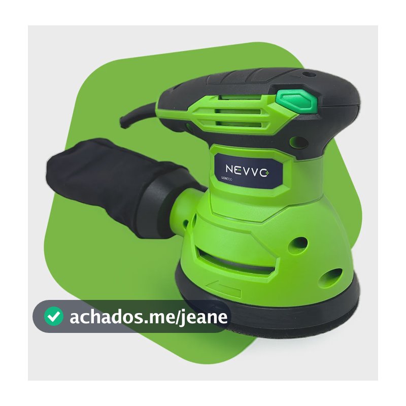 Lixadeira Roto Orbital Nevvo Lon300 127v 12000 Rpm 127v Verde 60 Hz