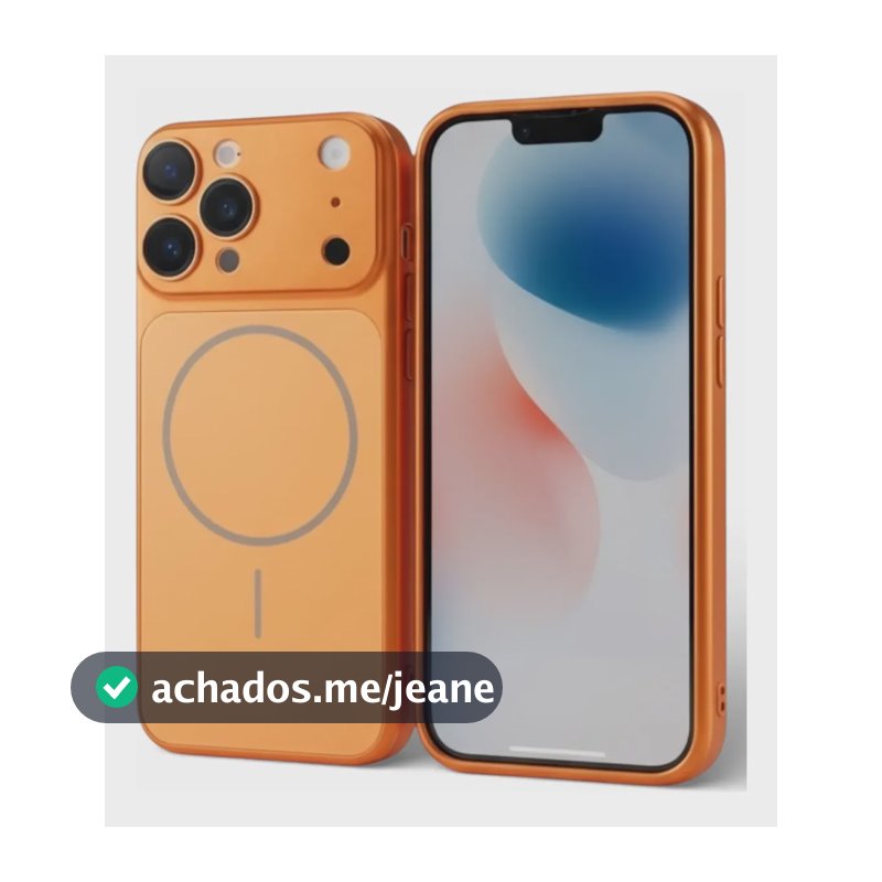 Capa Para iPhone 13 Pro Ao 17 Pro Max / Visual 17 Nos 13-16 Laranja iPhone 14 Pro Max