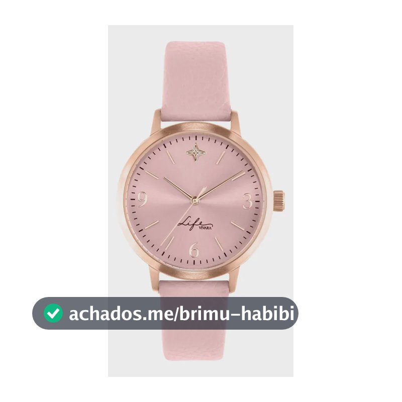 Relógio Life Realizações Feminino Couro Rosé Rosé