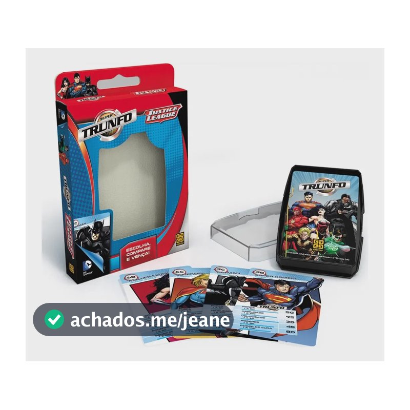 Super Trunfo Liga Da Justiça - Jogo De Cartas - Grow