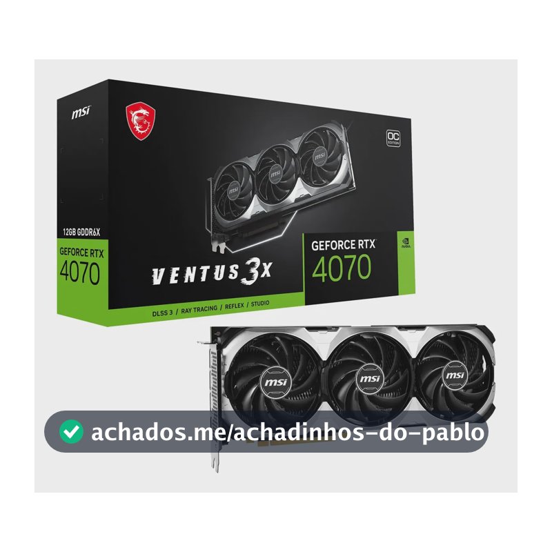 Placa Gráfica Msi Gaming Geforce Rtx 4070 12gb Gdrr6x