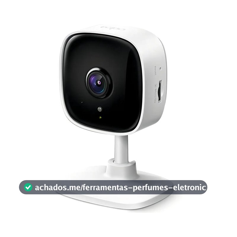 TP-Link Tapo C100 Câmera de Segurança Wi-Fi Interna Full HD 1080p, Visão Noturna até 9 m, Detecção de Movimento, Áudio Bidirecional, Alarme, ONVIF, Alexa e MicroSD até 512 GB