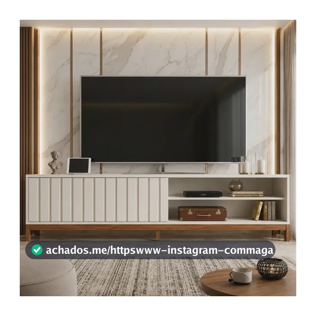 Rack Bancada Para Tv Até 75 Aurora 1.8 Mobler 1 Porta Com Pés Design Sala Moderna Cor Pérola Metalizado/cinamomo Mel
