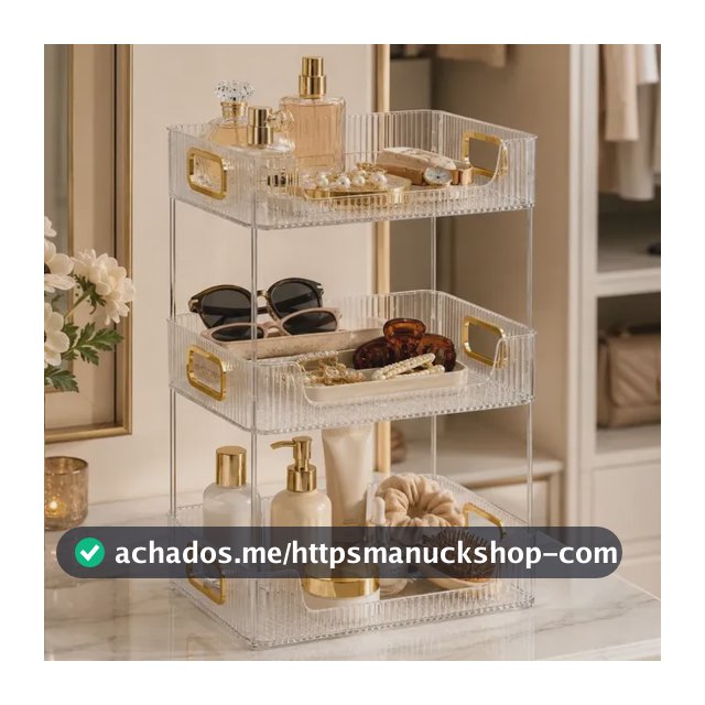 Organizador Para Banheiro Armazenamento Produtos De Higiene Transparente