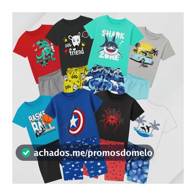 Kit 6 Peças De Roupa Infantil Menino Masculino Verão Barato