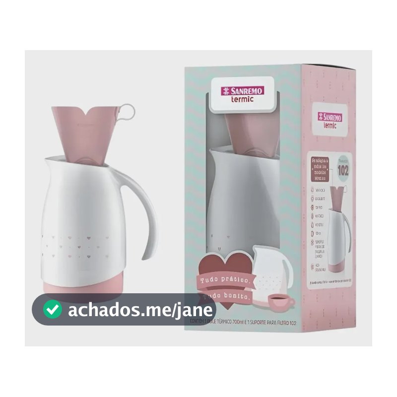 Garrafa Térmica SANREMO 700ml com Suporte de Filtro Coador 102