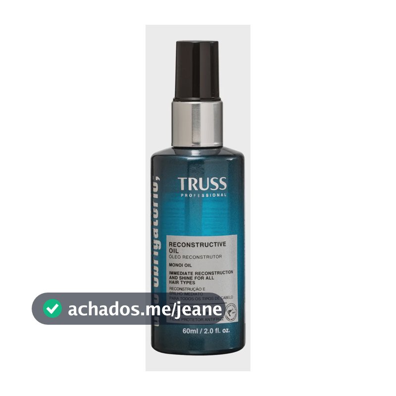 Truss Uso Obrigatório - Óleo Capilar Reconstrutor 60ml