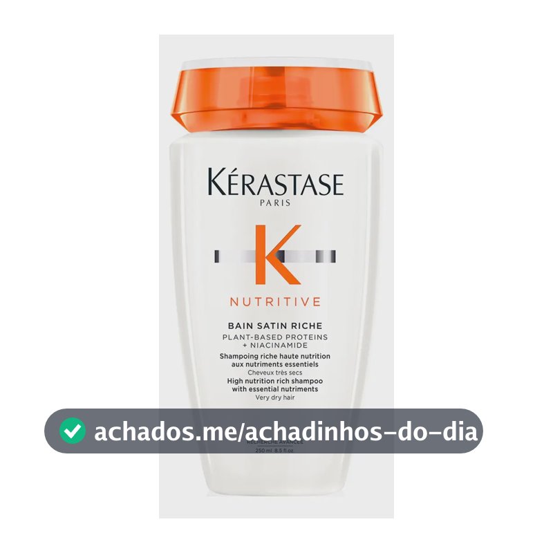 Shampoo Kérastase Nutritive Bain Satin Riche Cabelos Secos 250ml