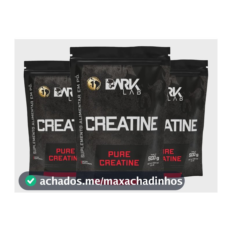 3x Creatina Monohidratada Pura 500g Dark Lab Unidade