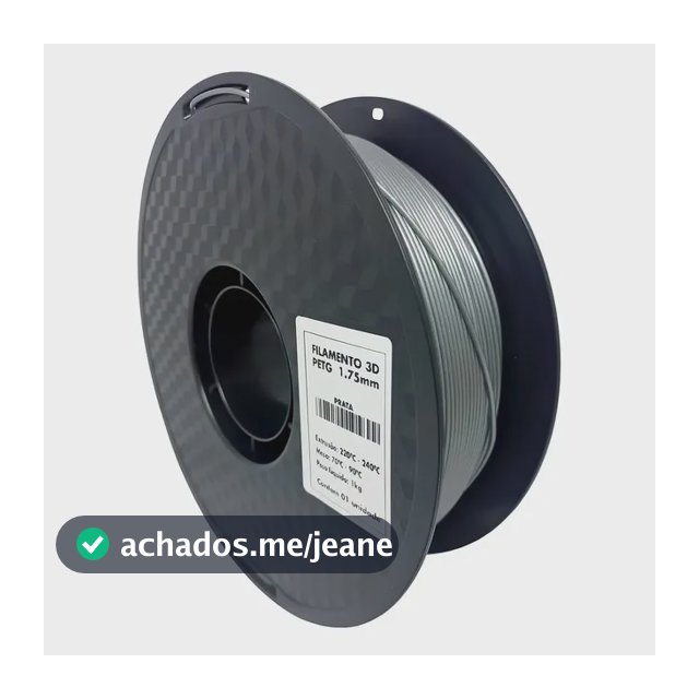 Filamento Petg Prata Impressora 3d Masterprint 1kg 1,75mm