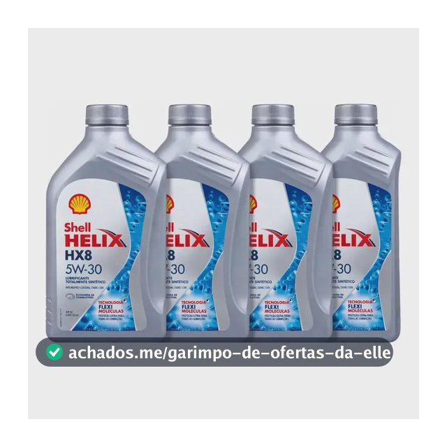 Kit 4 Litros De Oleo Motor Shell Hx8 5w30 Helix
