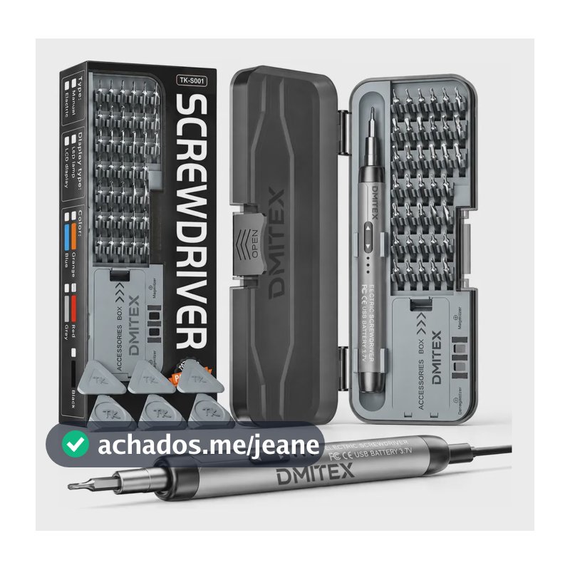 Mini Parafusadeira de Precisão Elétrica Recarregável 46 Em 1 Para Celular Notebook e computador