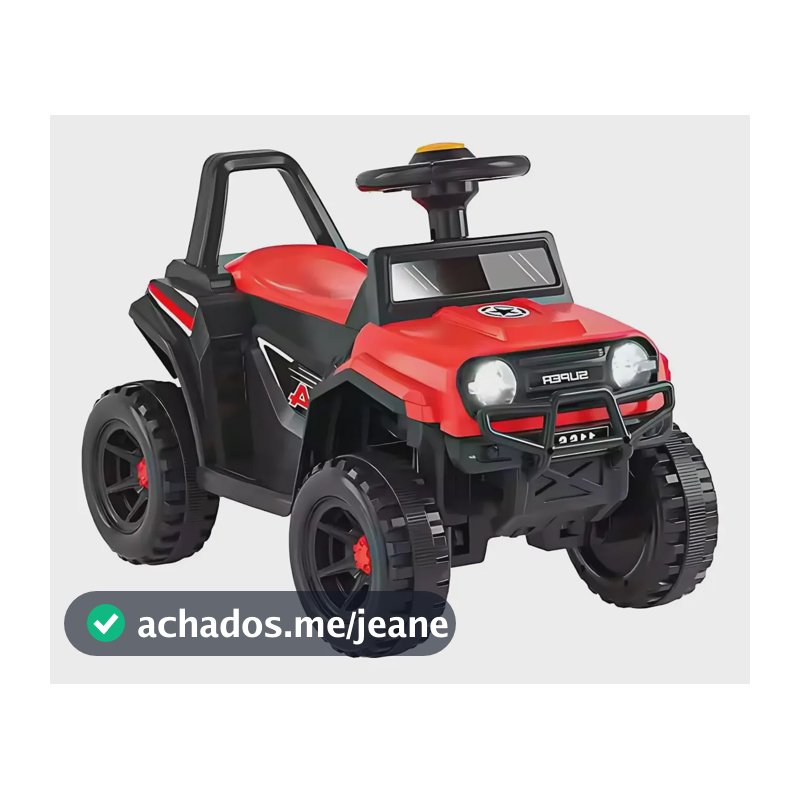 Jipe Carro Elétrico Infantil Adventure 6v Kidino Cor Vermelho