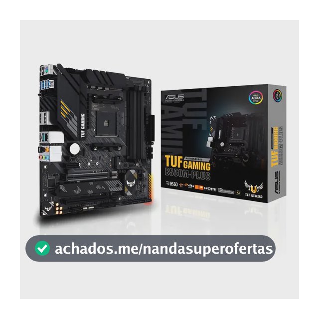 Placa Mãe Asus Tuf Gaming B550m Plus B550 Amd Am4 Matx Ddr4 Preto