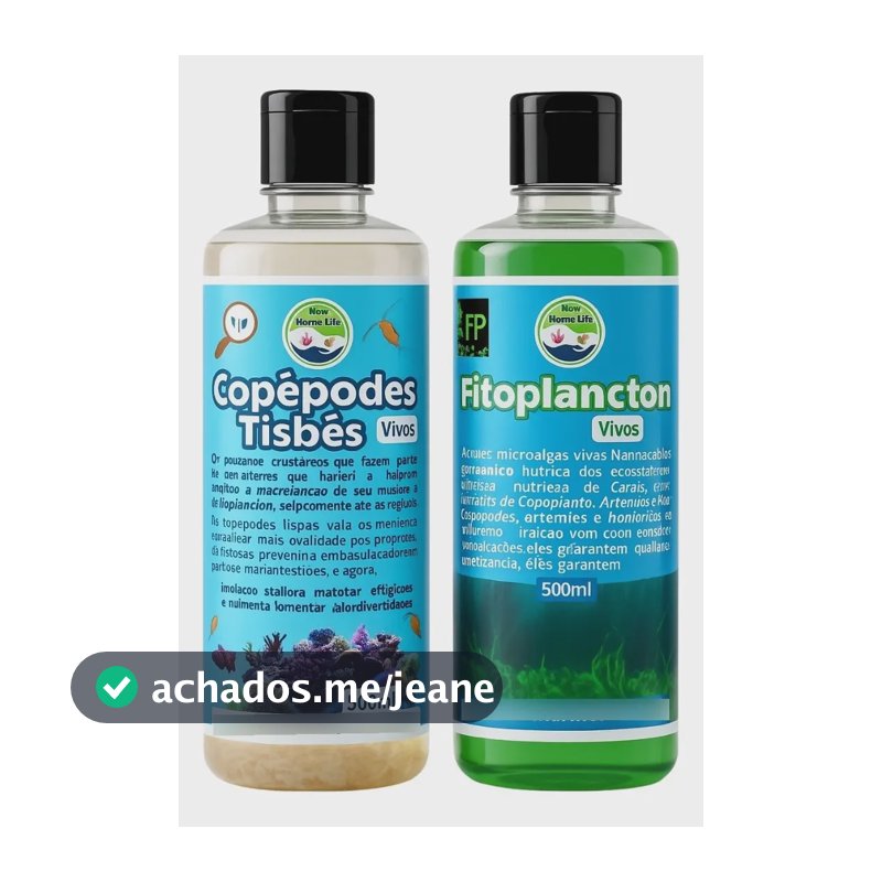 Fitoplâncton + Copépodes Vivos - 500ml Cada (kit Reprodução)