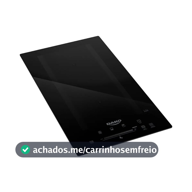 Cooktop De Indução 2 Bocas Dako Com Zona Flexível e 9 Níveis de Potência Mais Turbo