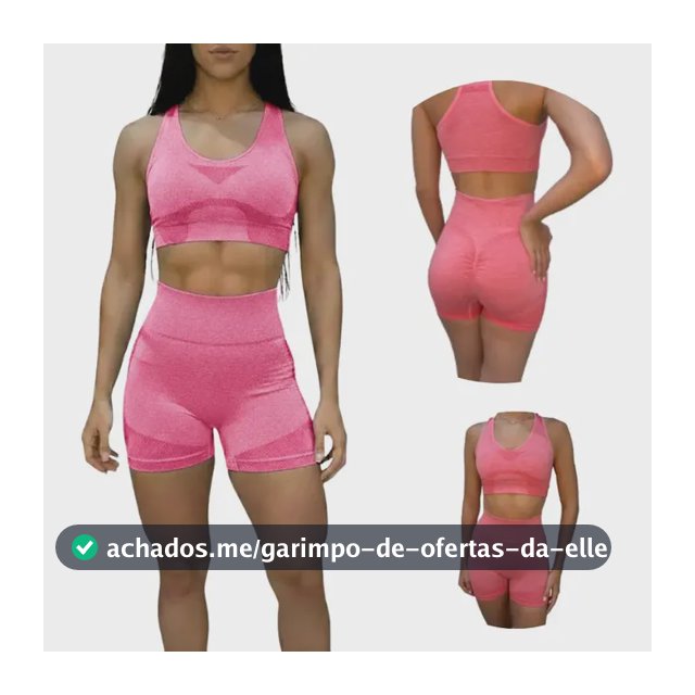 Conjunto Fitness Virginia Top E Shorts Blackout Feminino