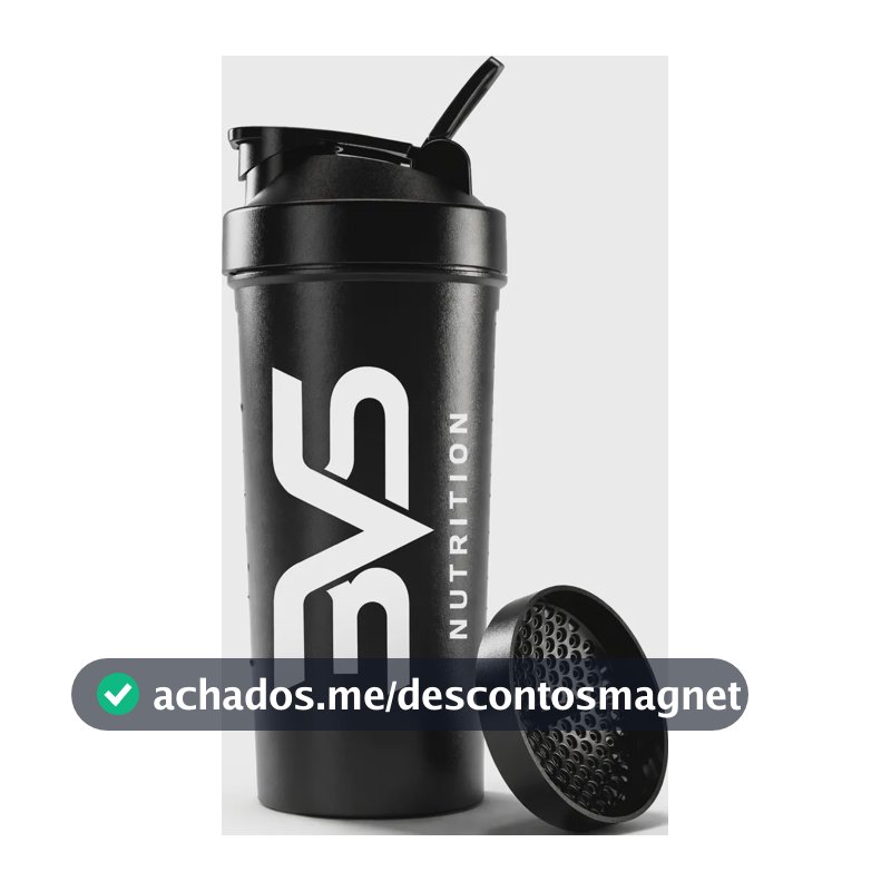 COQUETELEIRA / SHAKER Preta - Academia 600ml - 3VS Nutrition